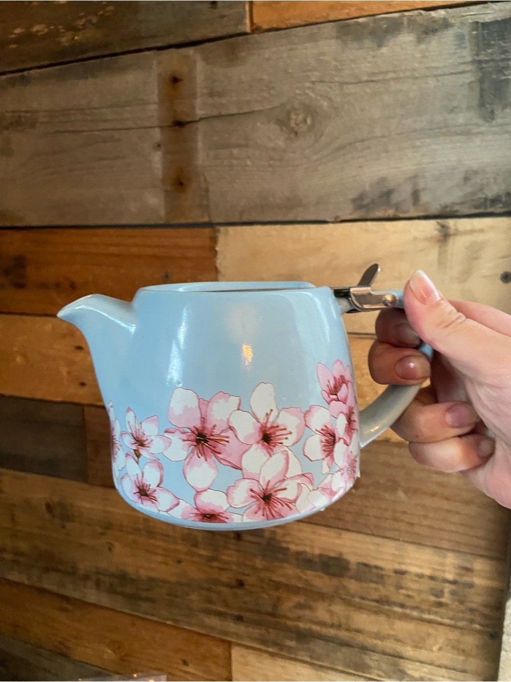 Cherry blossom teapot
